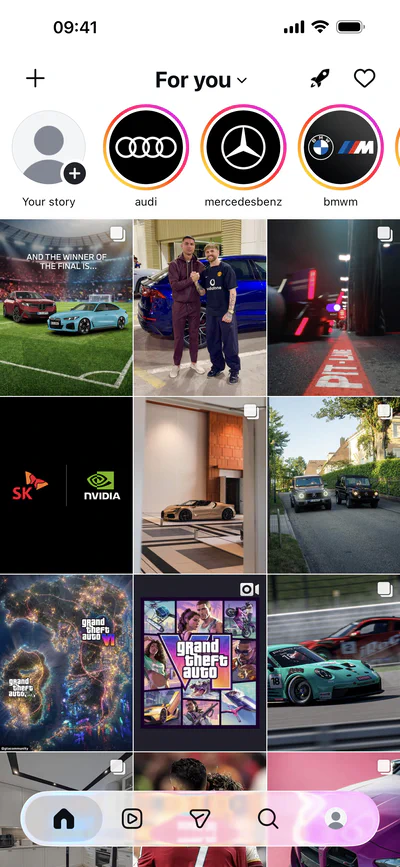 Rocket for Instagram grid feed customization screenshot